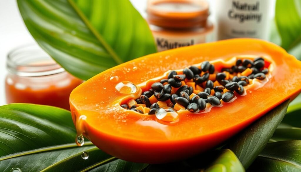 Papaya enzyme skin brightening