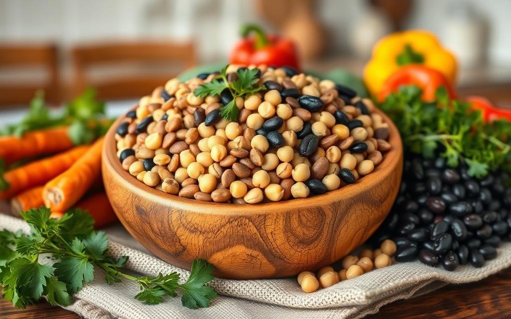 legumes for high protein vegetable soup