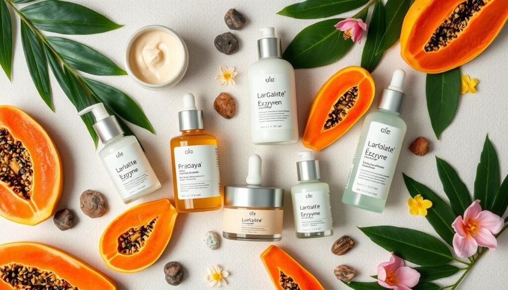 papaya enzyme exfoliation skincare products